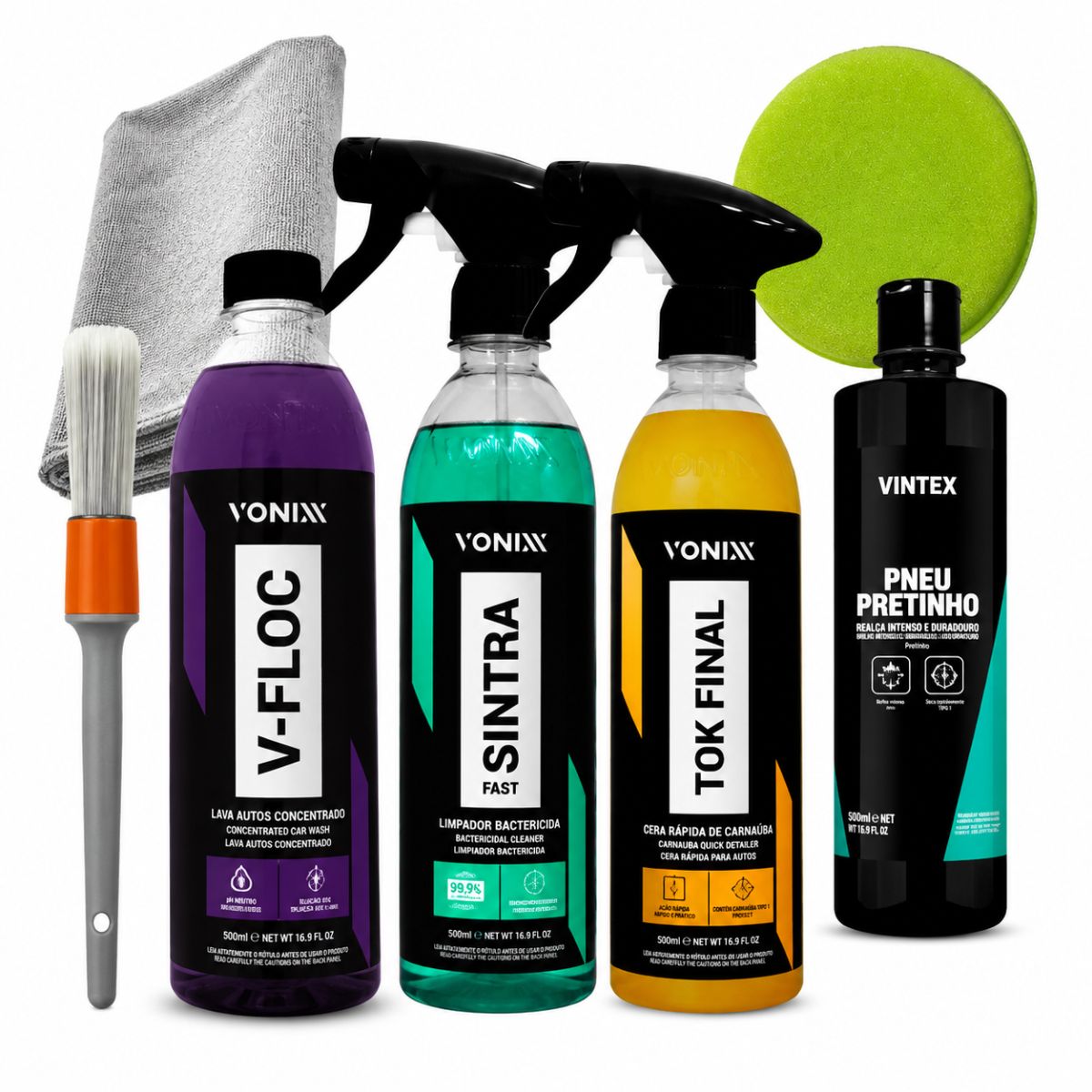 Kit Lavagem Automotiva Vonixx com 5 itens